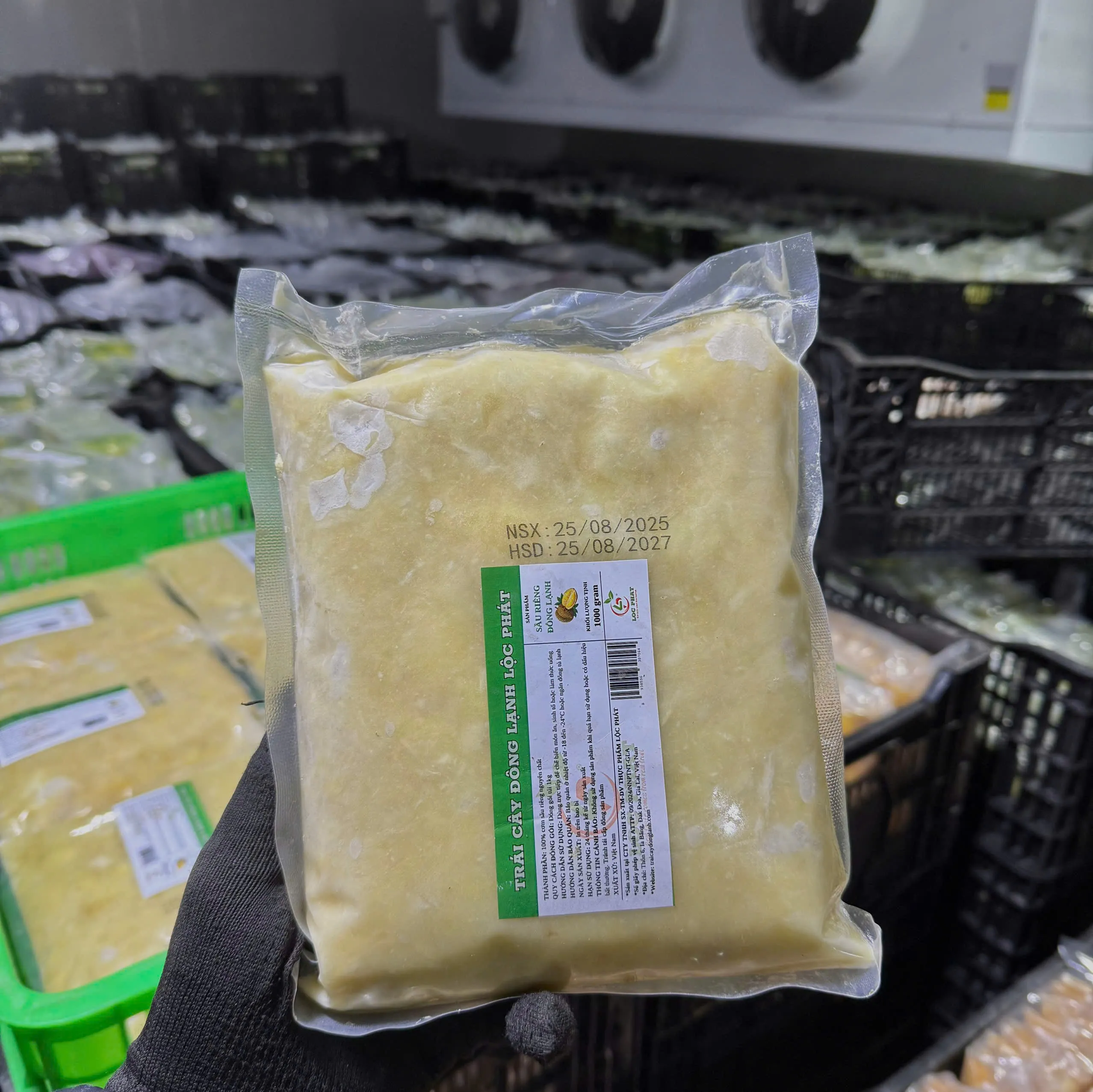 Sầu Riêng Đông Lạnh 1kg Sầu riêng Lộc Phát